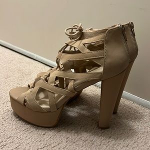 High nude heels